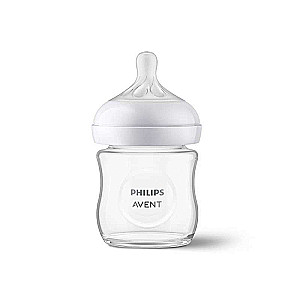 Philips Avent Natural Glass Feeding Bottle (Natural Flow), 0 months+, 125 ml.