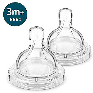 Philips Avent Silicone Pacifier: anti-colic, slow flow, 3 months+, 2 pcs.