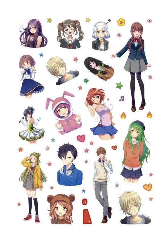 Sticker Album Anime stars (pink cover)