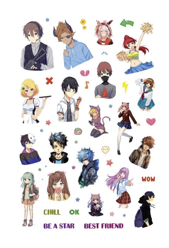 Sticker Album Anime stars (pink cover)