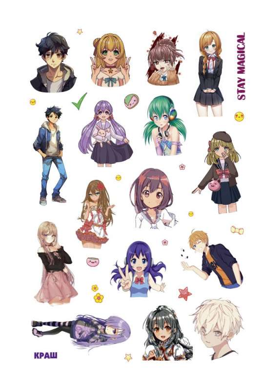 Sticker Album Anime stars (pink cover)