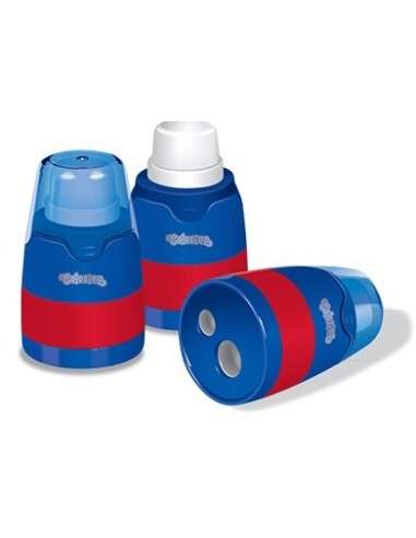 Colorino set of 16 sharpeners with 2 holes and eraser