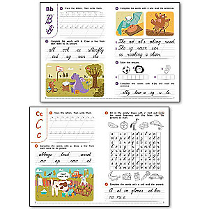 English Language: Cursive Writing Exercices with Development Tasks. Grades 3–4