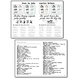 English Language: Cursive Writing Exercices with Development Tasks. Grades 3–4