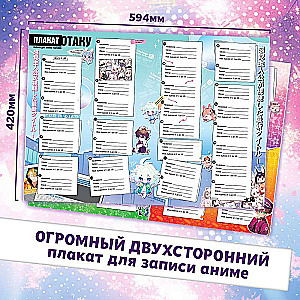 Anime magazine + poster for titles with stickers, A4
