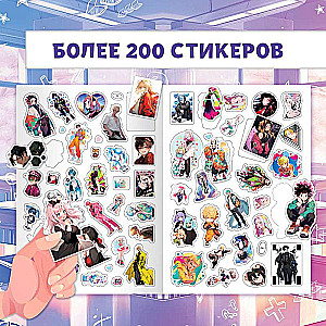 Anime magazine + poster for titles with stickers, A4