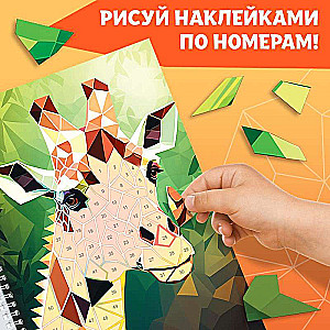 Drawing with Stickers by Numbers. Create Your Masterpiece!