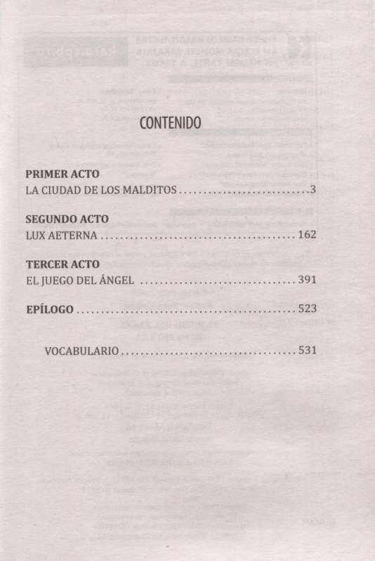 The Angel's Game. A Book for Reading in Spanish