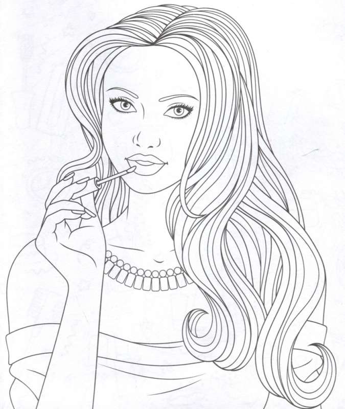 In style. Stylish coloring book
