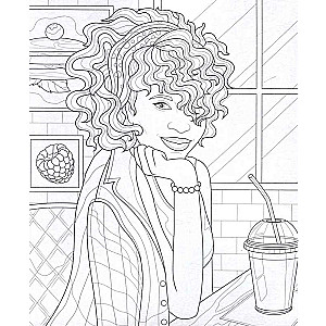 In style. Stylish coloring book