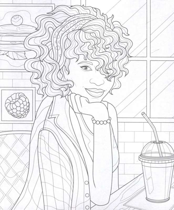 In style. Stylish coloring book