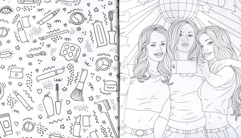 In style. Stylish coloring book