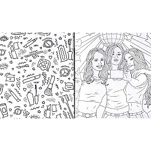 In style. Stylish coloring book