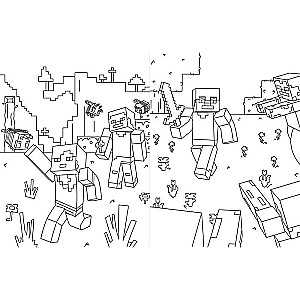 Mega Cool Minecraft Coloring Book. Light up your world with colors!