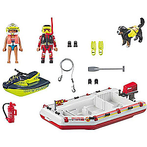 Playmobil - Fire Brigade Boat with Jet Ski