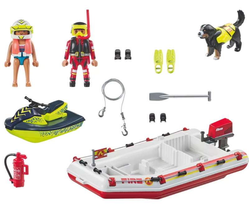 Playmobil - Fire Brigade Boat with Jet Ski
