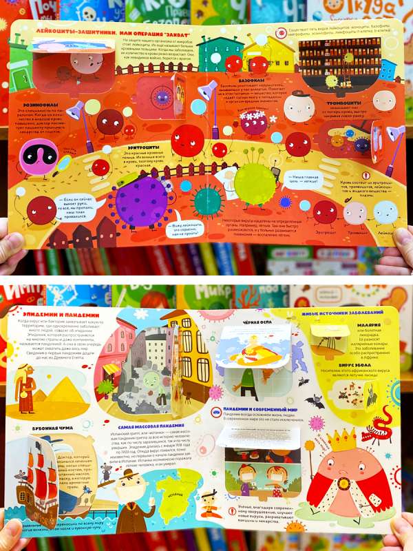 Viruses and Microbes. A Book with Windows