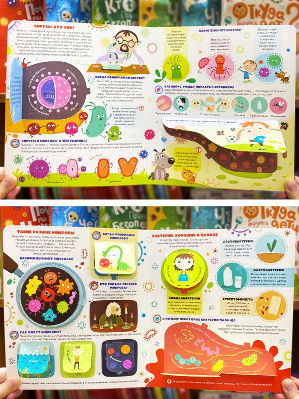 Viruses and Microbes. A Book with Windows
