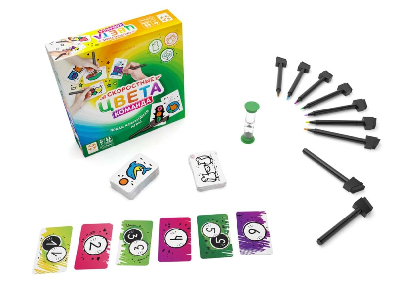Board game - Speedy Colors. Team