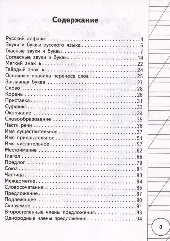 All the Rules of the Russian Language for Primary School in Schemes and Tables