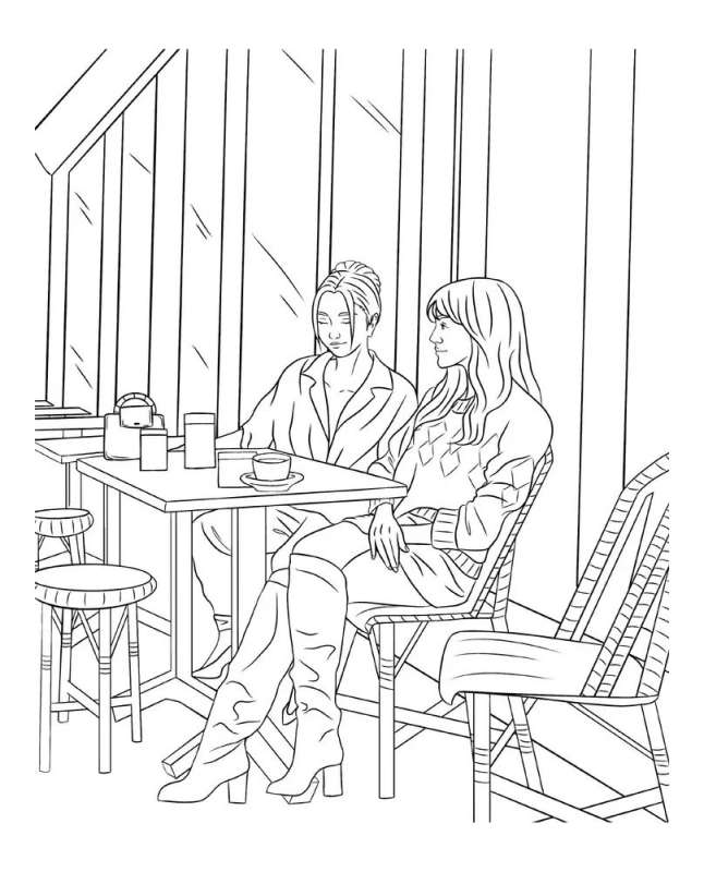 Once Upon a Time in Paris. Romantic Coloring Book