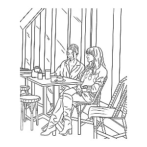 Once Upon a Time in Paris. Romantic Coloring Book