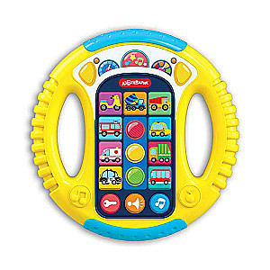 Musical Steering Wheel: Fun Cars, Yellow