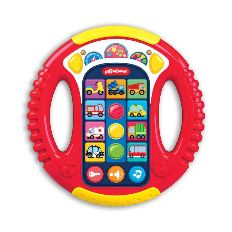 Musical Steering Wheel: Fun Cars, Red
