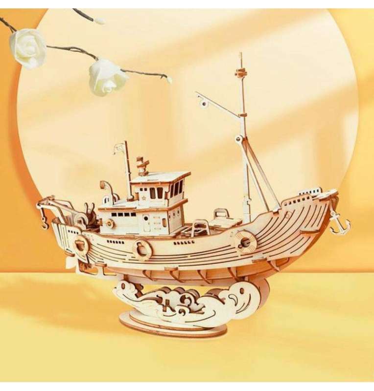 Wooden 3D Puzzle ROBOTIME - Fishing Ship
