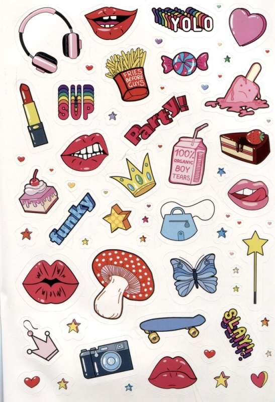 Pink Power Stickers. More than 555 stickers for strong-spirited girls!