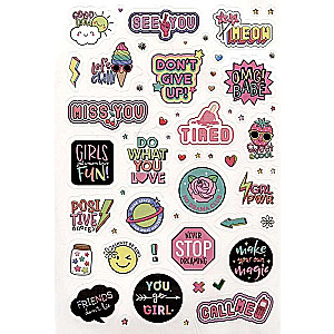 Pink Power Stickers. More than 555 stickers for strong-spirited girls!