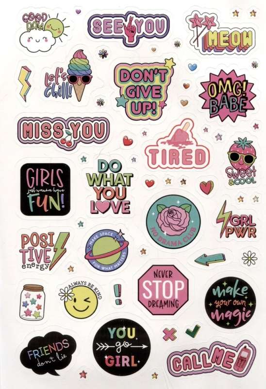 Pink Power Stickers. More than 555 stickers for strong-spirited girls!