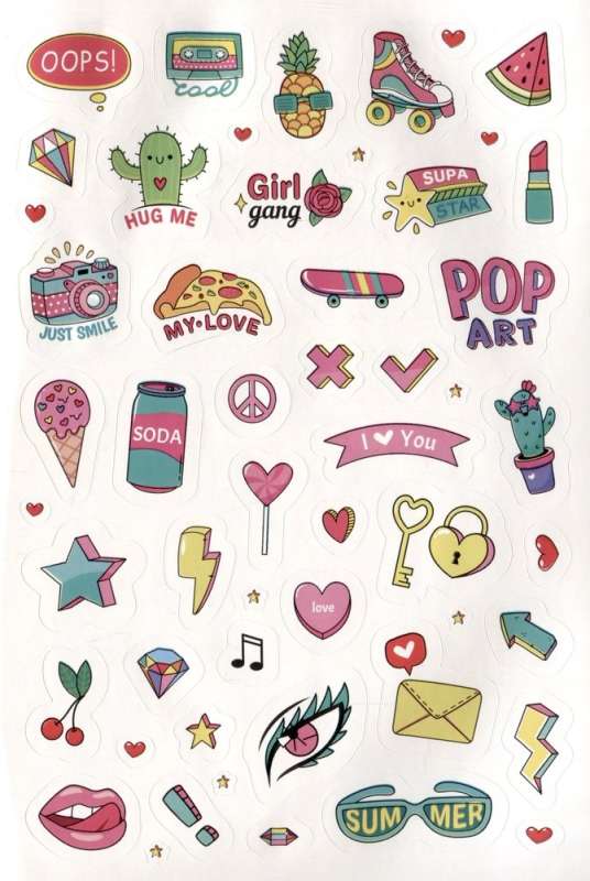 Pink Power Stickers. More than 555 stickers for strong-spirited girls!