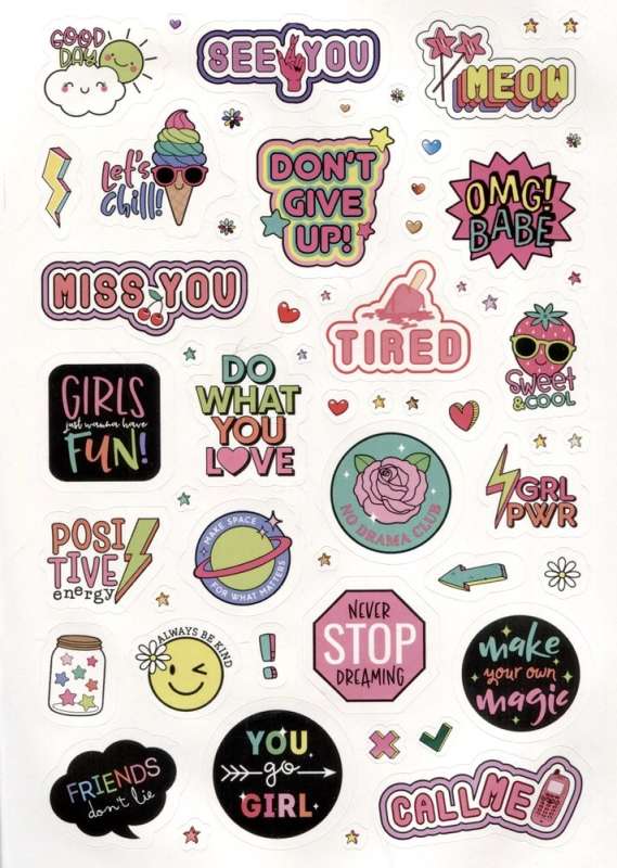 Pink Power Stickers. More than 555 stickers for strong-spirited girls!
