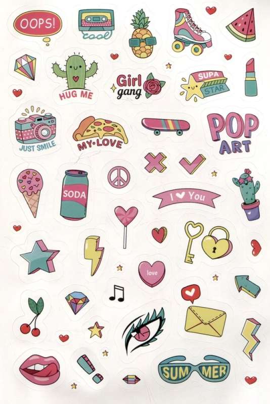 Pink Power Stickers. More than 555 stickers for strong-spirited girls!