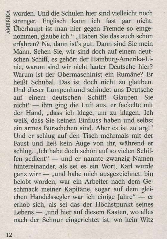 Franz Kafka. Amerika. America: a reading book in German