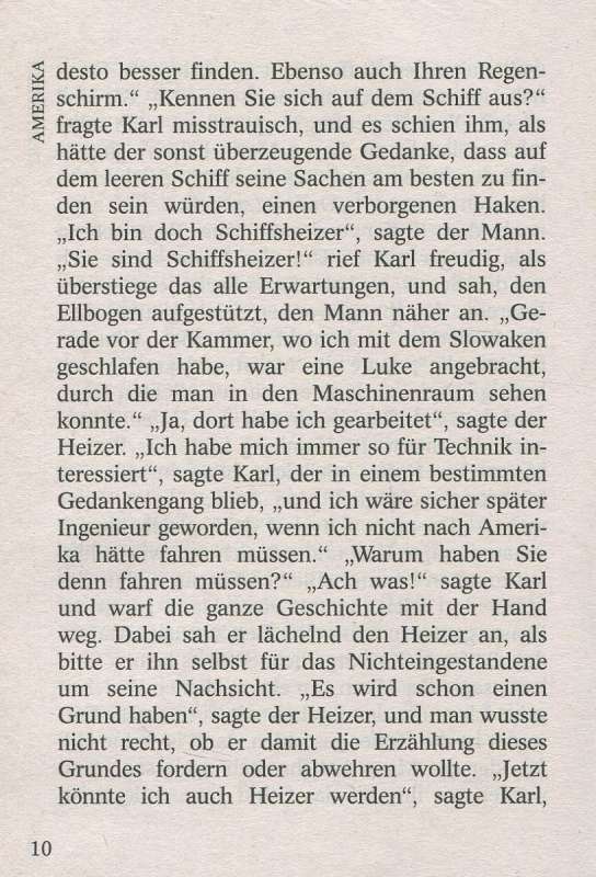 Franz Kafka. Amerika. America: a reading book in German