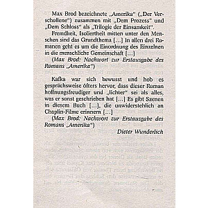 Franz Kafka. Amerika. America: a reading book in German