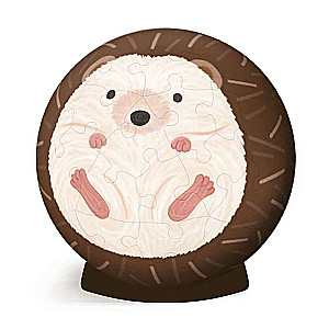 3D Puzzle Bank + 10 Lessons About Money. Hedgehog. 60 Pieces