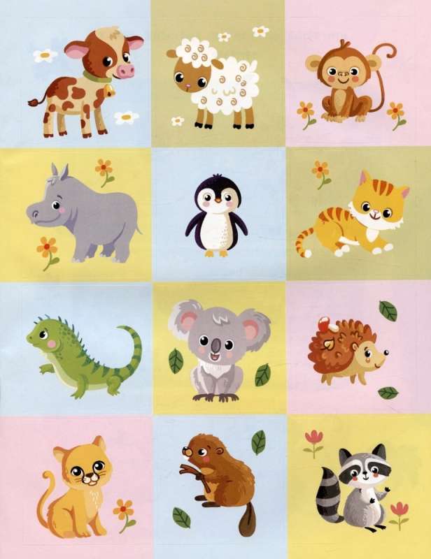 Little Animals. 24 Stickers