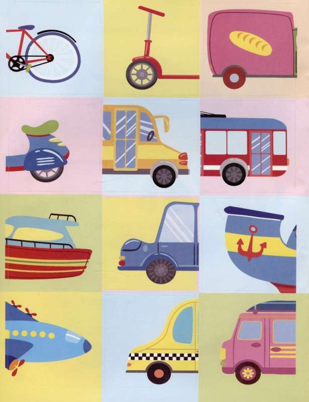 Transport. 24 Stickers