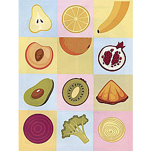 Fruits and Vegetables. 24 Stickers