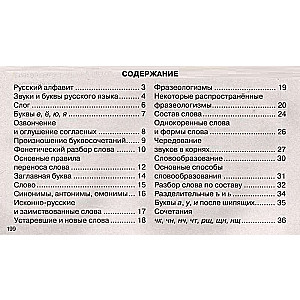 Educational tables. Russian language. Grades 1-4