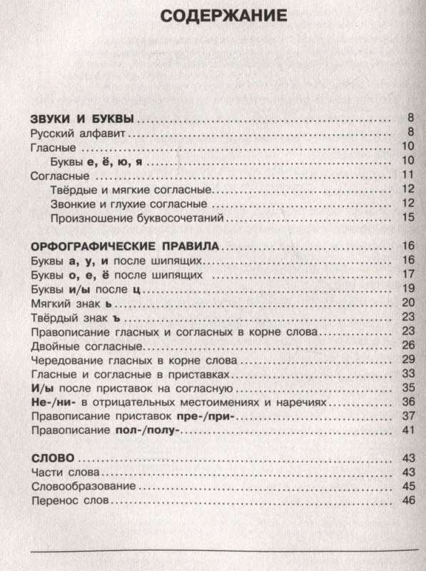 All the rules of the Russian language in schemes and tables