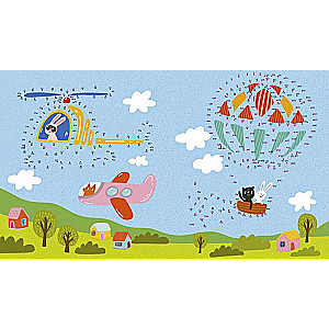 Drawing and playing. Connect the dots drawing for boys