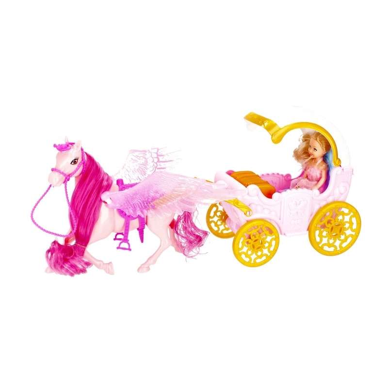 Toy - Mega Creative: Battery-operated Carriage, Horse, Doll and Chest