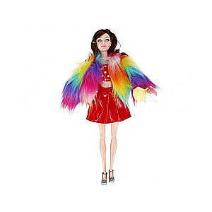 Doll Shyam with a Multicolored Fur Coat