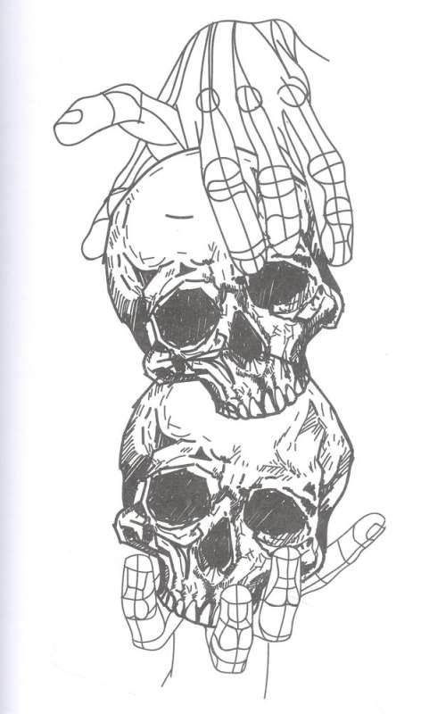 Modern Gothic. Coloring Postcard