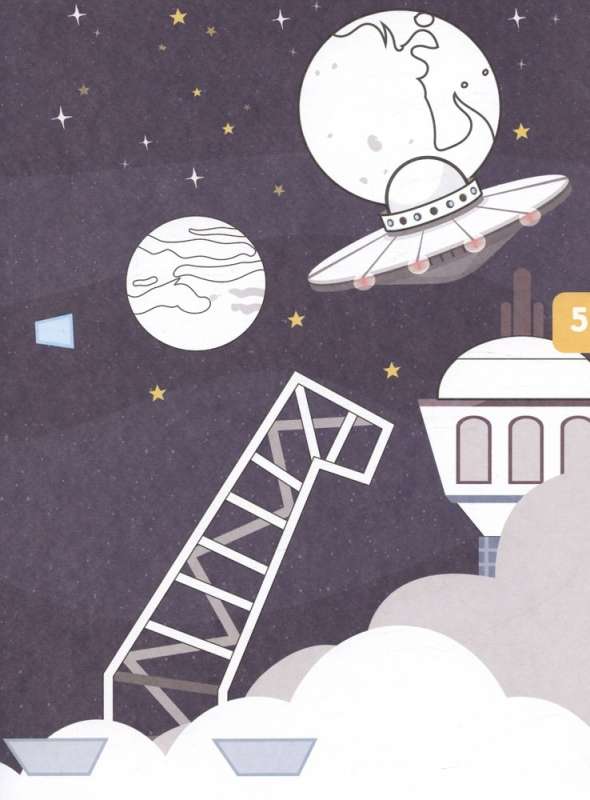 Space Journey. 3D Coloring Book