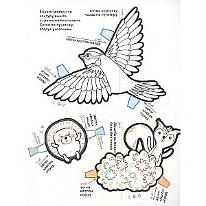 Forest Animals and Birds. 3D Coloring Book